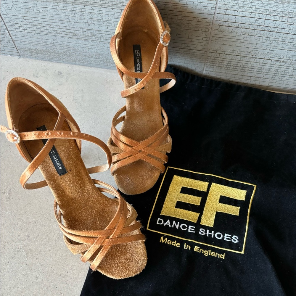 EF Dance Shoes Ballroom Latin/Salsa/Rhythm UK sz36 Dark Tan